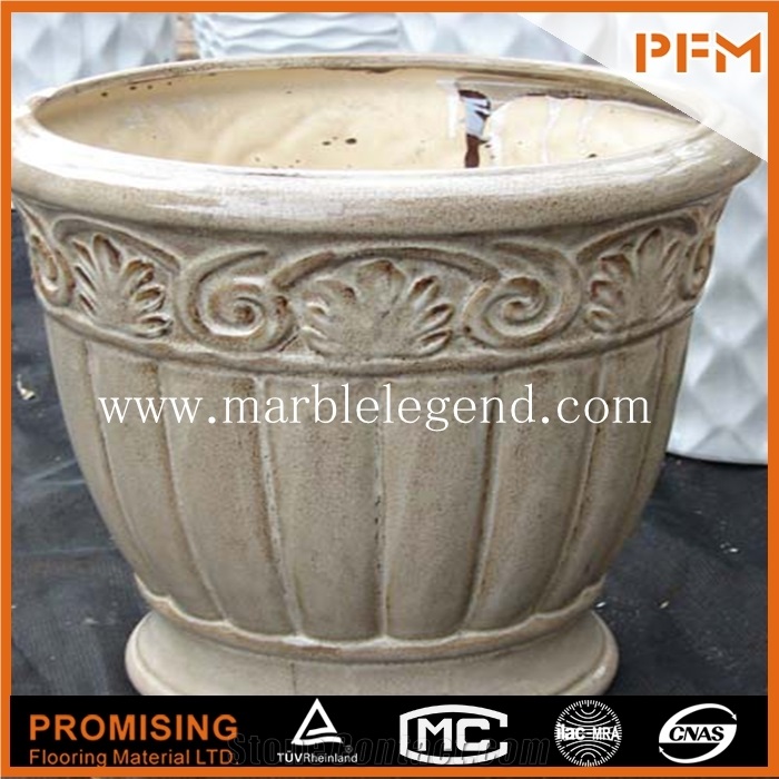 Garden Travertine Stone Flower Box,Home Decorative Flower Vase & Garden.