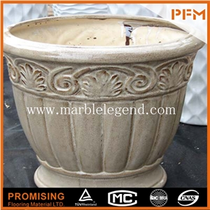 Garden Travertine Stone Flower Box,Home Decorative Flower Vase & Garden. Garden Travertine Stone Flower Box,Home Decorative Flower Vase & Garden.