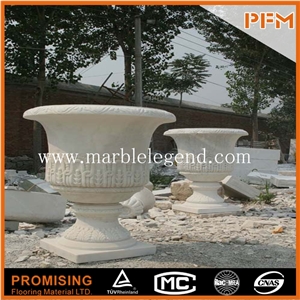 Garden Travertine Stone Flower Box,Home Decorative Flower Vase & Garden.