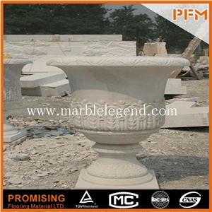 Garden Travertine Stone Flower Box,Home Decorative Flower Vase & Garden.