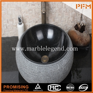 Granite Vessel Sink,Single Hole Sinks Natural Granite Bathroom Sink