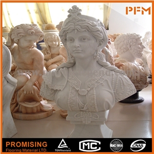 Greek Bust, Hunan White Marble Stone Bust Statues