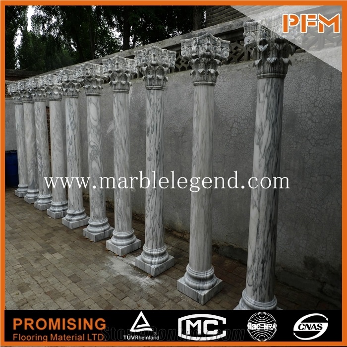 Hand Carved Marble Columns for Sale,Natural Stone Column Marble Pillars Marble Hollow Columns