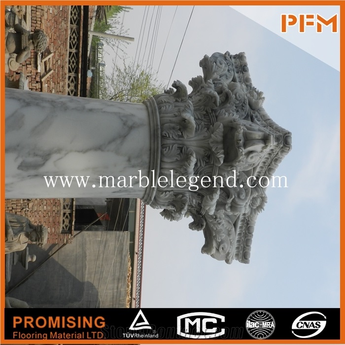 Hand Carved Marble Columns for Sale,Natural Stone Column Marble Pillars Marble Hollow Columns