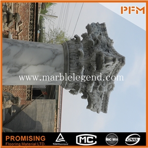 Hand Carved Marble Columns for Sale,Natural Stone Column Marble Pillars Marble Hollow Columns