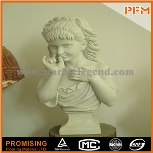 Hand Carving White Marble Stone Famous Human Like Head Bust Statue