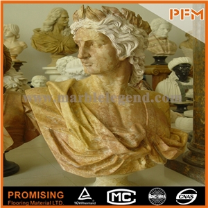Henan Yellow Limestone/ Bust Sculptured Statue /Western/European Customized Figure Human/ Hand Carving