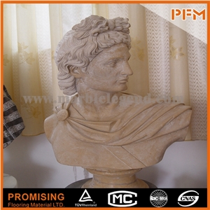 Henan Yellow Limestone/ Bust Sculptured Statue /Western/European Customized Figure Human/ Hand Carving