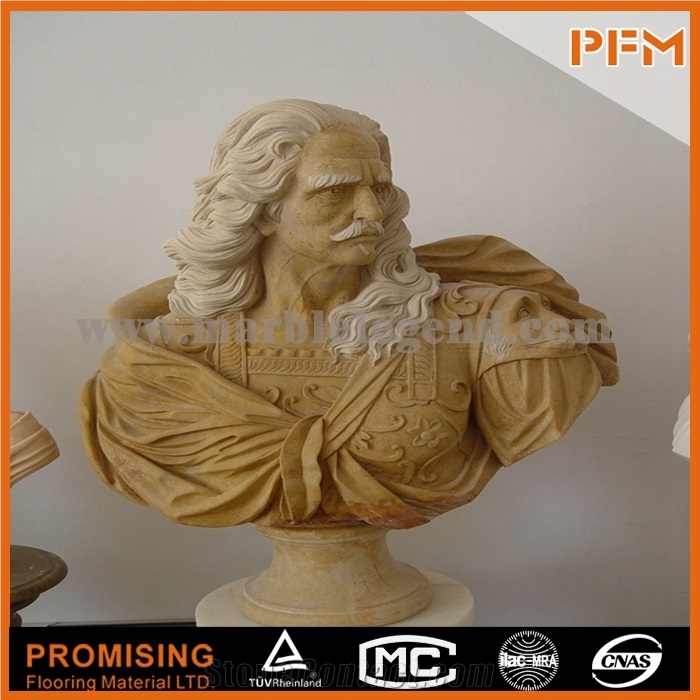 Henan Yellow Limestone/ Bust Sculptured Statue /Western/European Customized Figure Human/ Hand Carving
