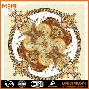 Hot Sale Different Pattern Marble Inlay Flooring Design, Dark Emperador/Golden Year/Rosso Verona/Crema Marfil/Honey Onyx/Onyx Green/India Green/Lapis/Ariston Marble Medallion