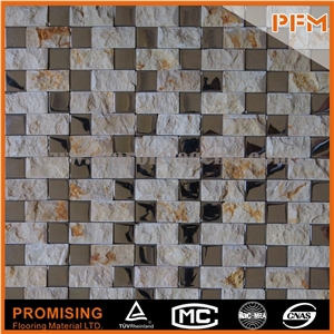 Hot Sale Home Build Material Floor Tile Glass & Stone Mosaics,Quartz Irregular Stone Mosaic