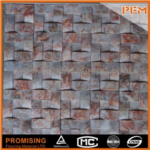 Hot Selling 15*15*8mm Purple More Glass Mixing Less Stone Mosaic