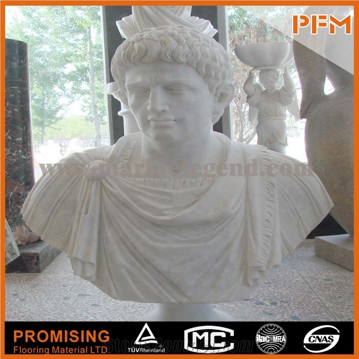 Hunan White Marble Bust Sculptured Statue /Western/European Customized Figure Human/ Hand Carving