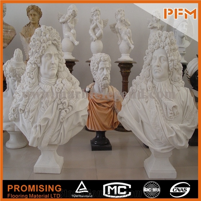Hunan White Marble Bust Sculptured Statue /Western/European Customized Figure Human/ Hand Carving