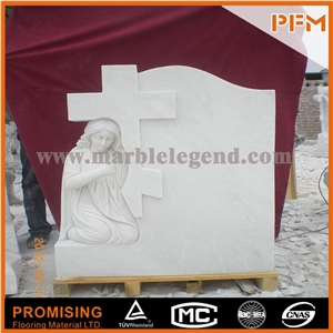 Hunan White Marble Heart Angel Statues with Cheap Price