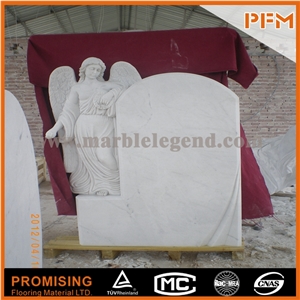 Hunan White Marble Heart Angel Statues with Cheap Price
