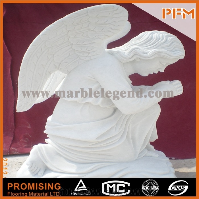 Hunan White Marble Human Sculptured Statue, Western & European Customized Figure Human & Animal, Hand Carving for Outdoor & Garden