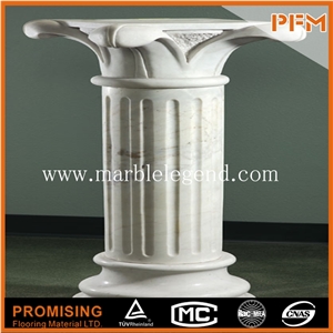 Interior Used Decorative Great Processability Marble Columns and Bases