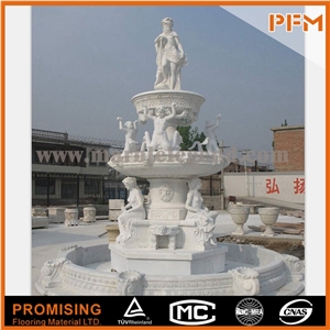 Large White Marble Material Garden Fountain, Beautiful Water with Three Layers