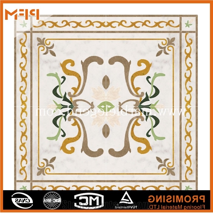 Lobby Marble Flooring Design,Home Marble Floor Design Best Price, Dark Emperador/Golden Year/Rosso Verona/Crema Marfil/Honey Onyx/Onyx Green/India Green/Lapis/Ariston Marble Medallion