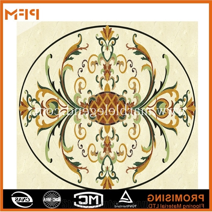 Lobby Marble Medallion, Marble Inlay Flooring,Marble Hotel Lobby Flooring, Dark Emperador/Golden Year/Rosso Verona/Crema Marfil/Honey Onyx/Onyx Green/India Green/Lapis/Ariston Marble Medallion