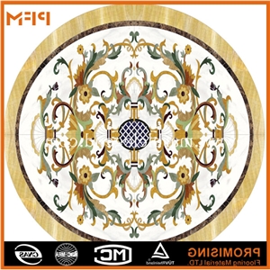 Lobby Marble Medallion, Marble Inlay Flooring,Marble Hotel Lobby Flooring, Dark Emperador/Golden Year/Rosso Verona/Crema Marfil/Honey Onyx/Onyx Green/India Green/Lapis/Ariston Marble Medallion