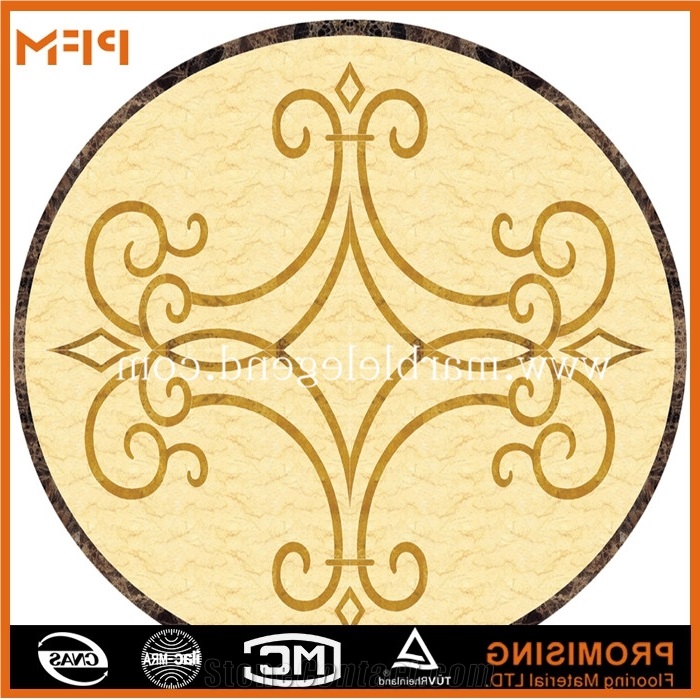 Lobby Marble Medallion, Marble Inlay Flooring,Marble Hotel Lobby Flooring, Dark Emperador/Golden Year/Rosso Verona/Crema Marfil/Honey Onyx/Onyx Green/India Green/Lapis/Ariston Marble Medallion