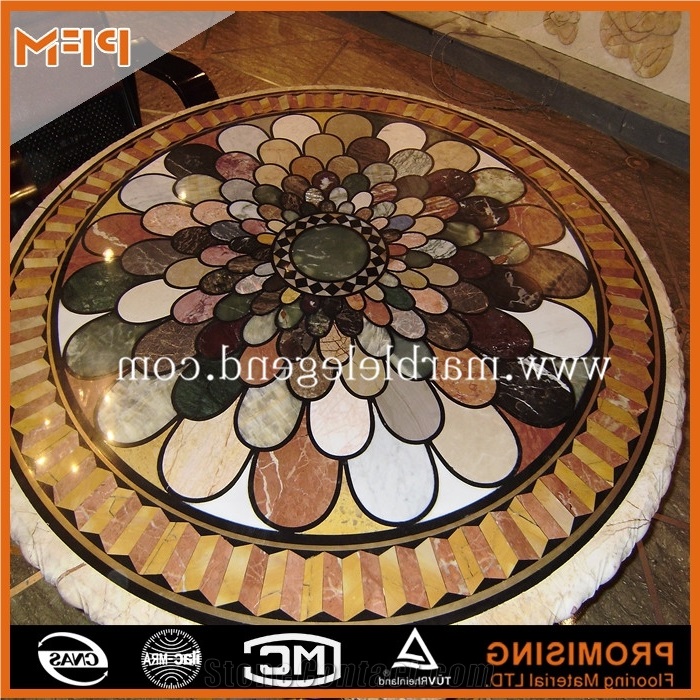 Lobby Marble Medallion, Marble Inlay Flooring,Marble Hotel Lobby Flooring, Dark Emperador/Golden Year/Rosso Verona/Crema Marfil/Honey Onyx/Onyx Green/India Green/Lapis/Ariston Marble Medallion