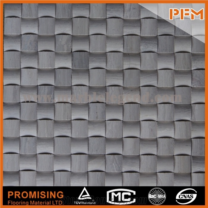 Magical Beauty Brown Travertine Mosaic Tiles,Stone Mosaic Floor Tile 15x15x8mm