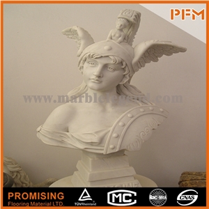 Manmade Marble Bust,Hunan White Marble Sculpture & Statue