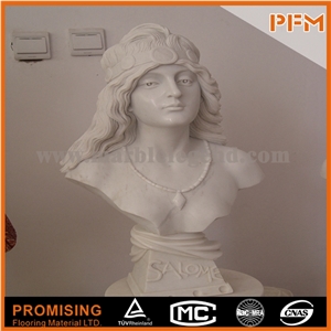 Manmade Marble Bust,Hunan White Marble Sculpture & Statue