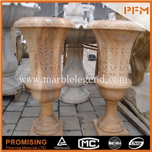 Marble Flower Pot, Stone Planter,Decorative Garden Marble Flower Pot for Sale