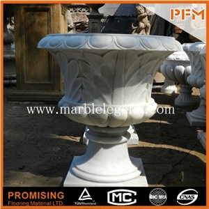 Marble Garden Flower Pot,Marble Handicraft Flower Pot