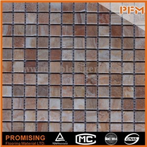 Marble + Glass Stone Multicolor Mosaics in Mosaics Floor 3d Art Decoe Tiles，Kitchen Backsplash Stone Mosaic