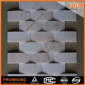 Marble + Glass Stone Multicolor Mosaics in Mosaics Floor 3d Art Decoe Tiles，Kitchen Backsplash Stone Mosaic