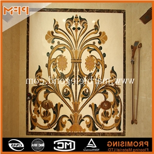 Marble Inlay Flooring Design ,Polished Marble Flooring Tile Marble Inlay Flooring Design, Dark Emperador/Golden Year/Rosso Verona/Crema Marfil/Honey Onyx/Onyx Green/India Green Marble Medallion