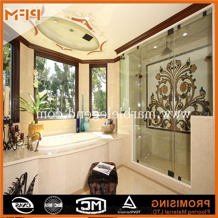 Marble Inlay Flooring Design ,Polished Marble Flooring Tile Marble Inlay Flooring Design, Dark Emperador/Golden Year/Rosso Verona/Crema Marfil/Honey Onyx/Onyx Green/India Green Marble Medallion