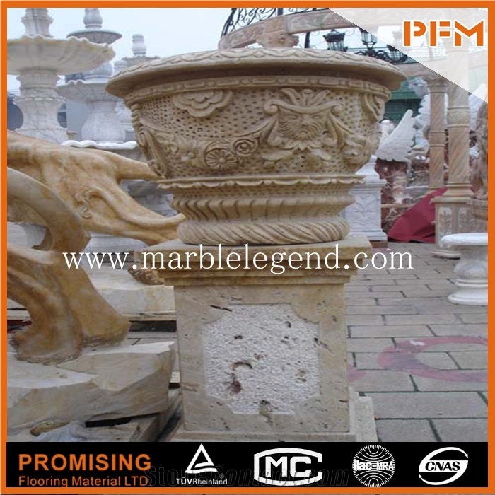 Marble Stone Planters Stone Flower Planter,Big Outdoor Marble Flower Pots