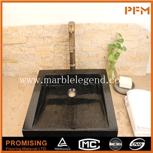 Modern Granite Sink for Bathroom,Bathroom Vessel Sink, Natural Stone Basin