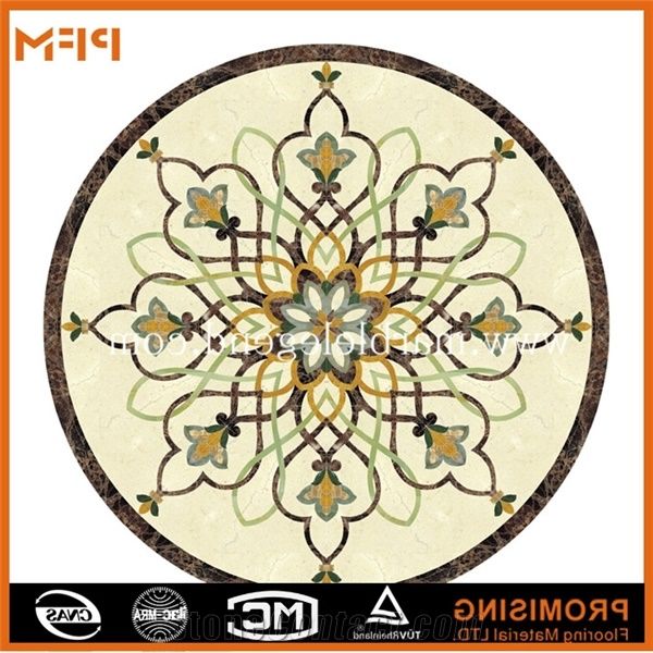 Modern Style and Hot Sale Marble Inlay Floor Design,Luxury Restaurant Floor and Wall Use Marble Inlay Wall Tiles, Dark Emperador/Golden Year/Rosso Verona/Crema Marfil/Honey Onyx/Onyx Green Marble Meda