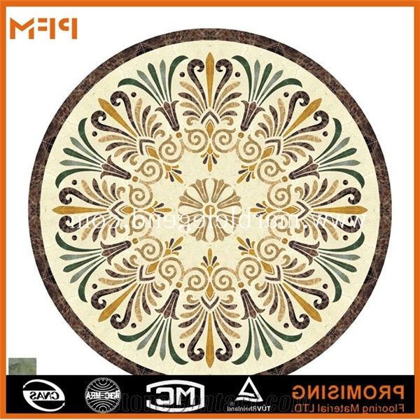 Modern Style and Hot Sale Marble Inlay Floor Design,Luxury Restaurant Floor and Wall Use Marble Inlay Wall Tiles, Dark Emperador/Golden Year/Rosso Verona/Crema Marfil/Honey Onyx/Onyx Green Marble Meda
