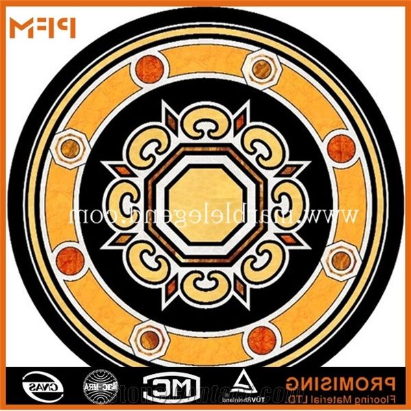Modern Style and Hot Sale Marble Inlay Floor Design,Luxury Restaurant Floor and Wall Use Marble Inlay Wall Tiles, Dark Emperador/Golden Year/Rosso Verona/Crema Marfil/Honey Onyx/Onyx Green Marble Meda