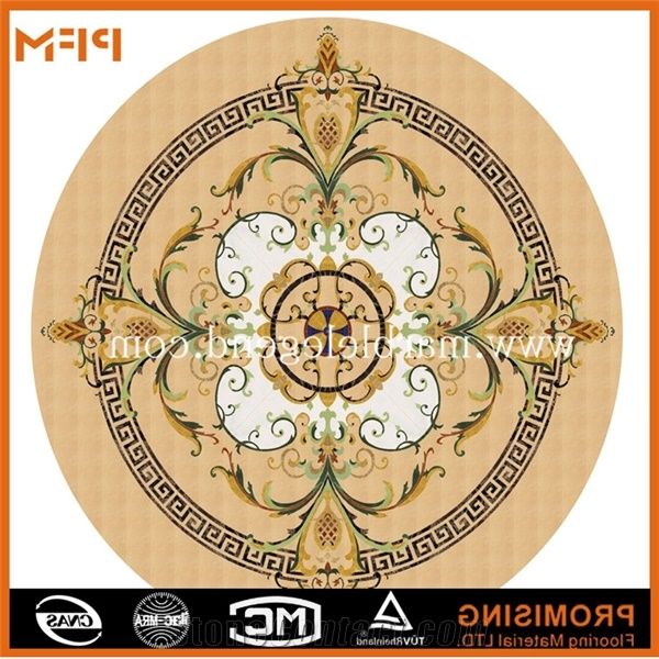 Modern Style and Hot Sale Marble Inlay Floor Design,Luxury Restaurant Floor and Wall Use Marble Inlay Wall Tiles, Dark Emperador/Golden Year/Rosso Verona/Crema Marfil/Honey Onyx/Onyx Green Marble Meda