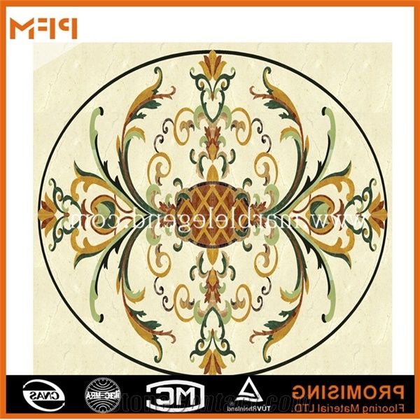 Modern Style and Hot Sale Marble Inlay Floor Design,Luxury Restaurant Floor and Wall Use Marble Inlay Wall Tiles, Dark Emperador/Golden Year/Rosso Verona/Crema Marfil/Honey Onyx/Onyx Green Marble Meda