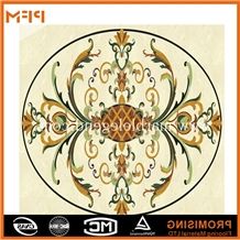 Modern Style and Hot Sale Marble Inlay Floor Design,Luxury Restaurant Floor and Wall Use Marble Inlay Wall Tiles, Dark Emperador/Golden Year/Rosso Verona/Crema Marfil/Honey Onyx/Onyx Green Marble Meda