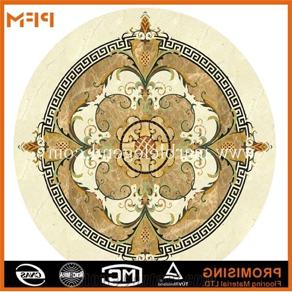 Modern Style and Hot Sale Marble Inlay Floor Design,Luxury Restaurant Floor and Wall Use Marble Inlay Wall Tiles, Dark Emperador/Golden Year/Rosso Verona/Crema Marfil/Honey Onyx/Onyx Green Marble Meda