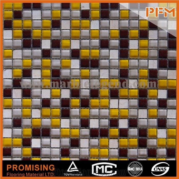 Modern Style Mosaic Design, Special Stone and Glass Mosaic Pattern,Marble Crystal Glass Stone Mosaic