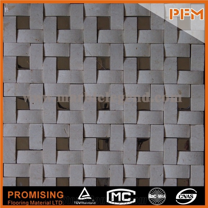 Muti-Size Foshan Atpalas Factory Wholesale Price for Self- Adhesive Brown Travertine Mosaic Popular