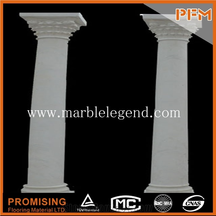 Natural Decorative Stone Roman Columns,Decorative Pillars and Columns,Indoor Pillar Decorative Hand Carved Large Stone Column