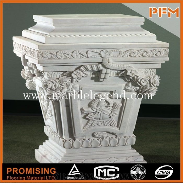 Natural Marble Columns for Sale,Wedding Decorations Marble Garden Stone Column